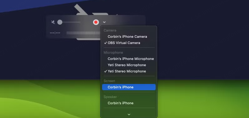 step to screen share iphone to mac with quicktime player 2