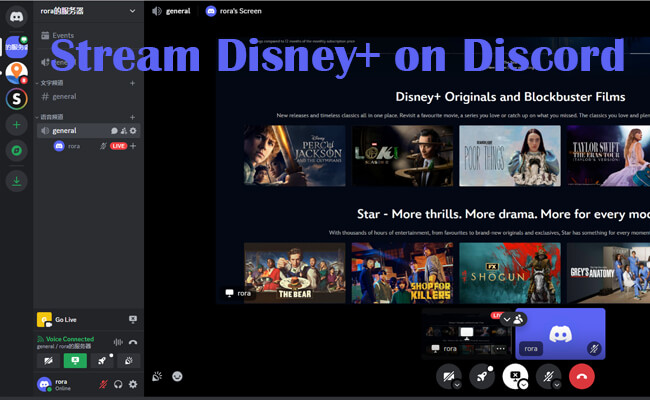 stream disney plus on discord