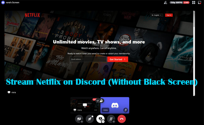 stream netflix on discord no black screen