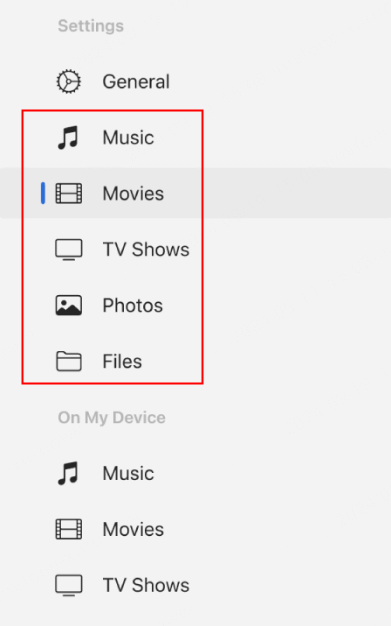 sync the specific files