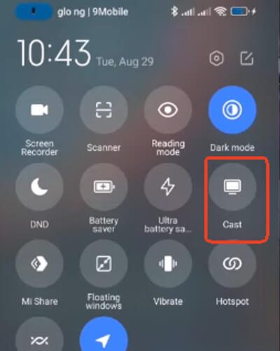 tap cast on android