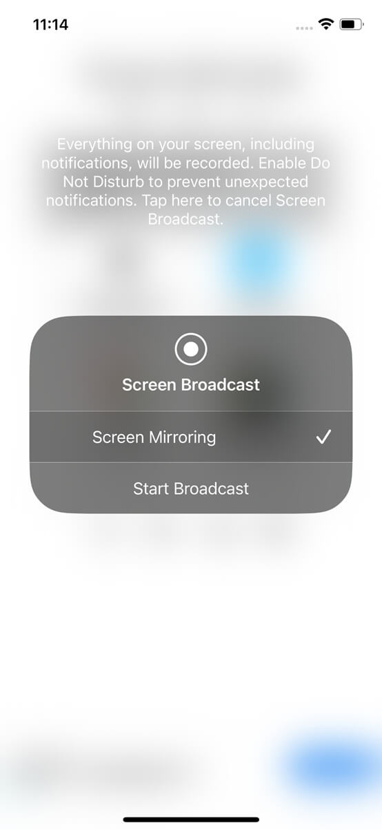 tap start broadcasting