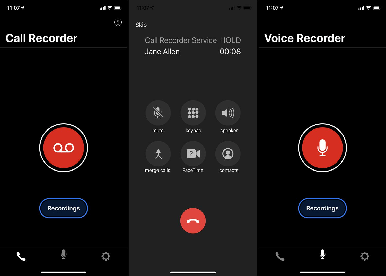 tapeacall record iphone calls