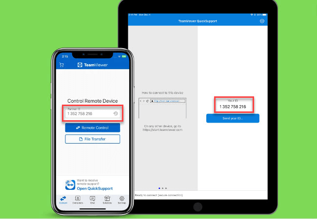 teamviewer iphone to ipad