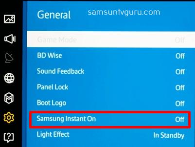 turn off samsung instant on