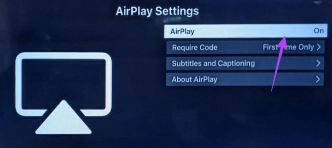 airplay on tv