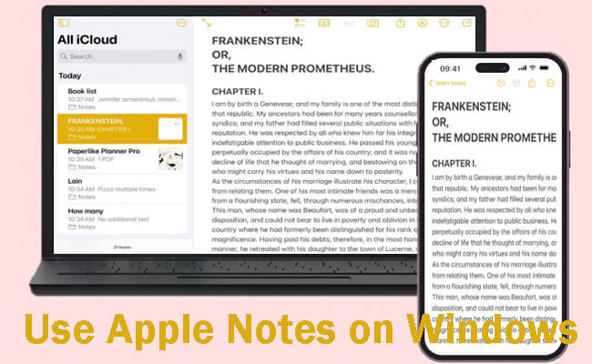 use apple notes on windows