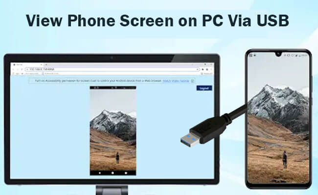 view phone screen on pc via usb