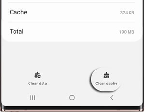 clear app cache on samsung