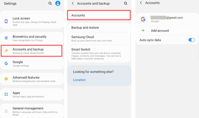 sync contacts to samsung with google accounts