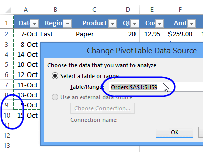 Pivot Table Data Refers