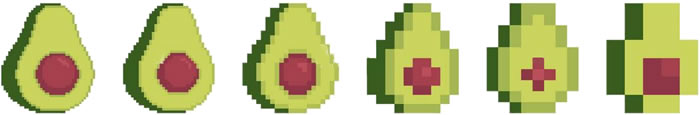 avacado pixelate image