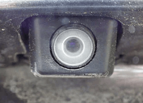 check for exterior damage on backup camera