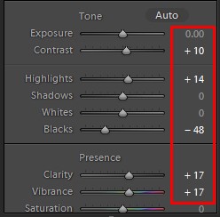 select tools to fix in lightroom