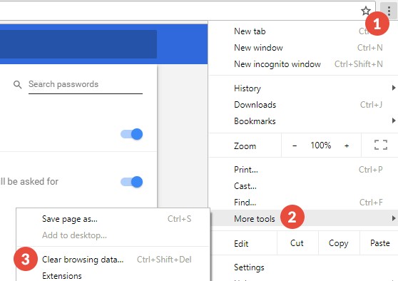 clear browsing data in browser