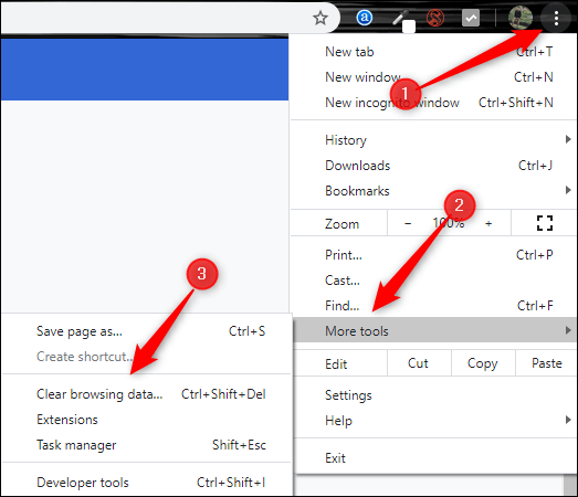 clear cookie and data on google chrome