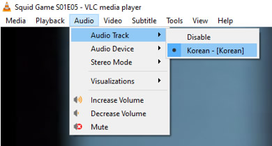 disable and enable audio track