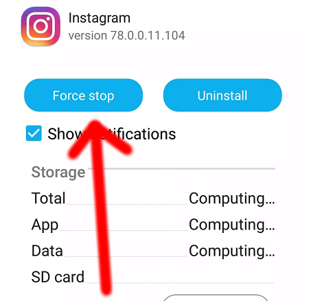 force to close instagram