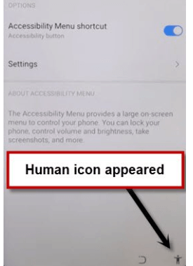 human icon appeared