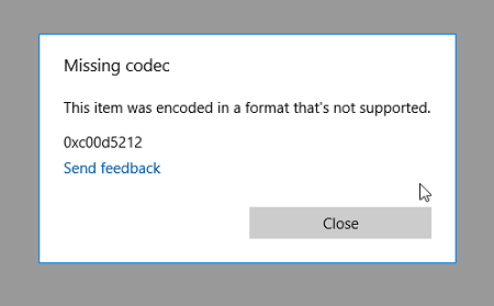 incompatible codecs issues