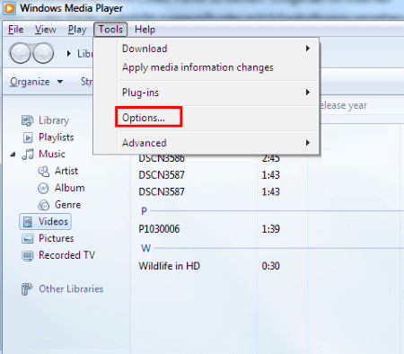 install proper codec with windows media player