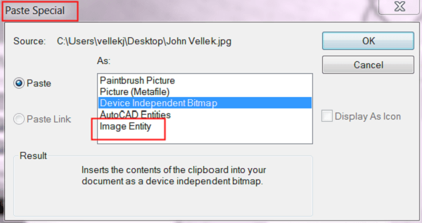 jpg image disappears when open autocad file