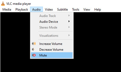 mute vlc audio