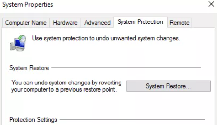 perform system restore