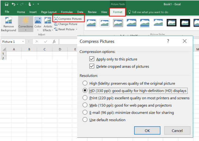 reduce excel file size