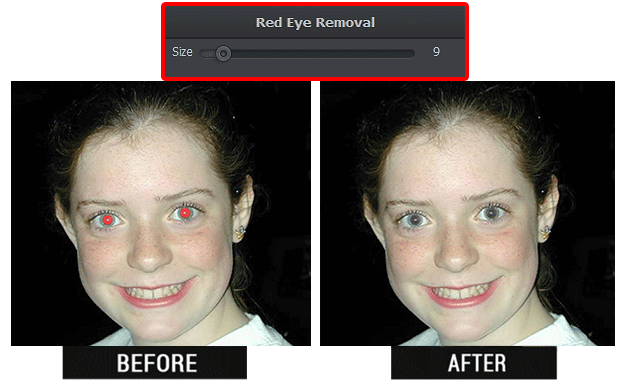 remove red eye in photos