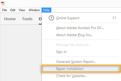 repair pdf file with adobe acrobat reader