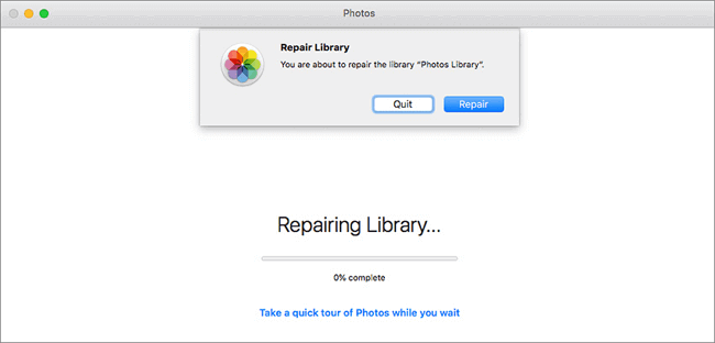 repair photo library mac