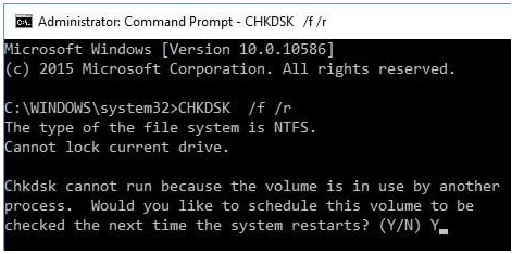 run chkdsk