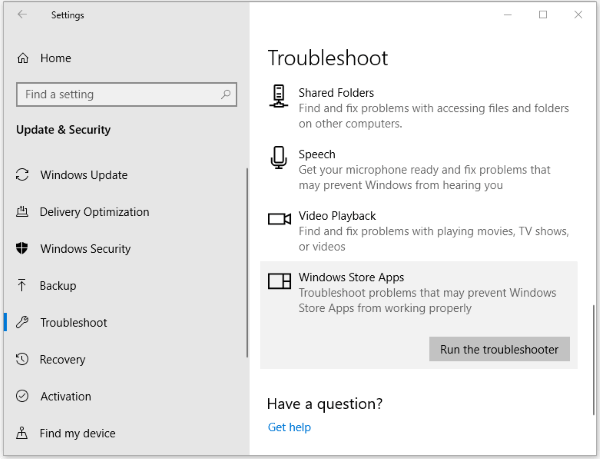 run troubleshooter to solve cannot open jpg file error