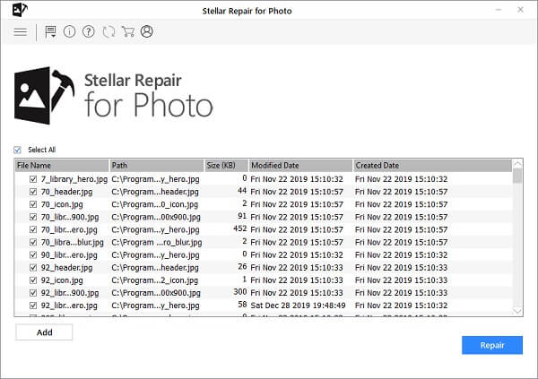stellar repair for photos