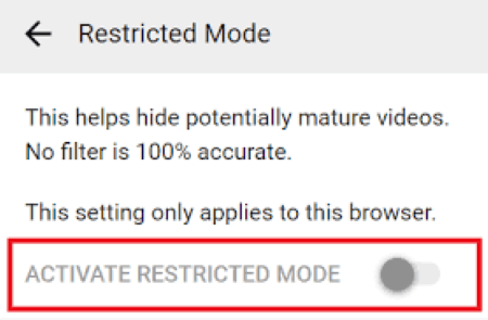 check for restricted mode