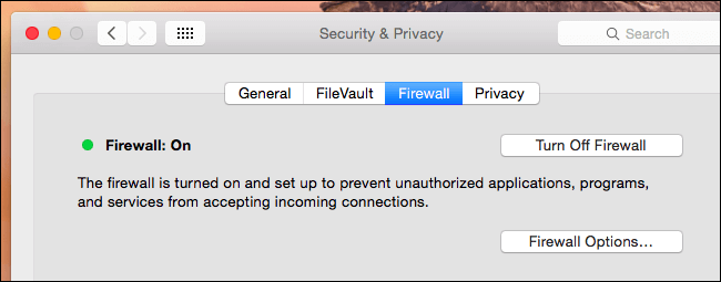 turn off system firewall on safari