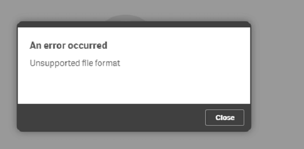 unsupport files error