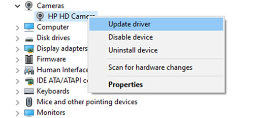 update camera driver