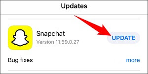 update snapchat