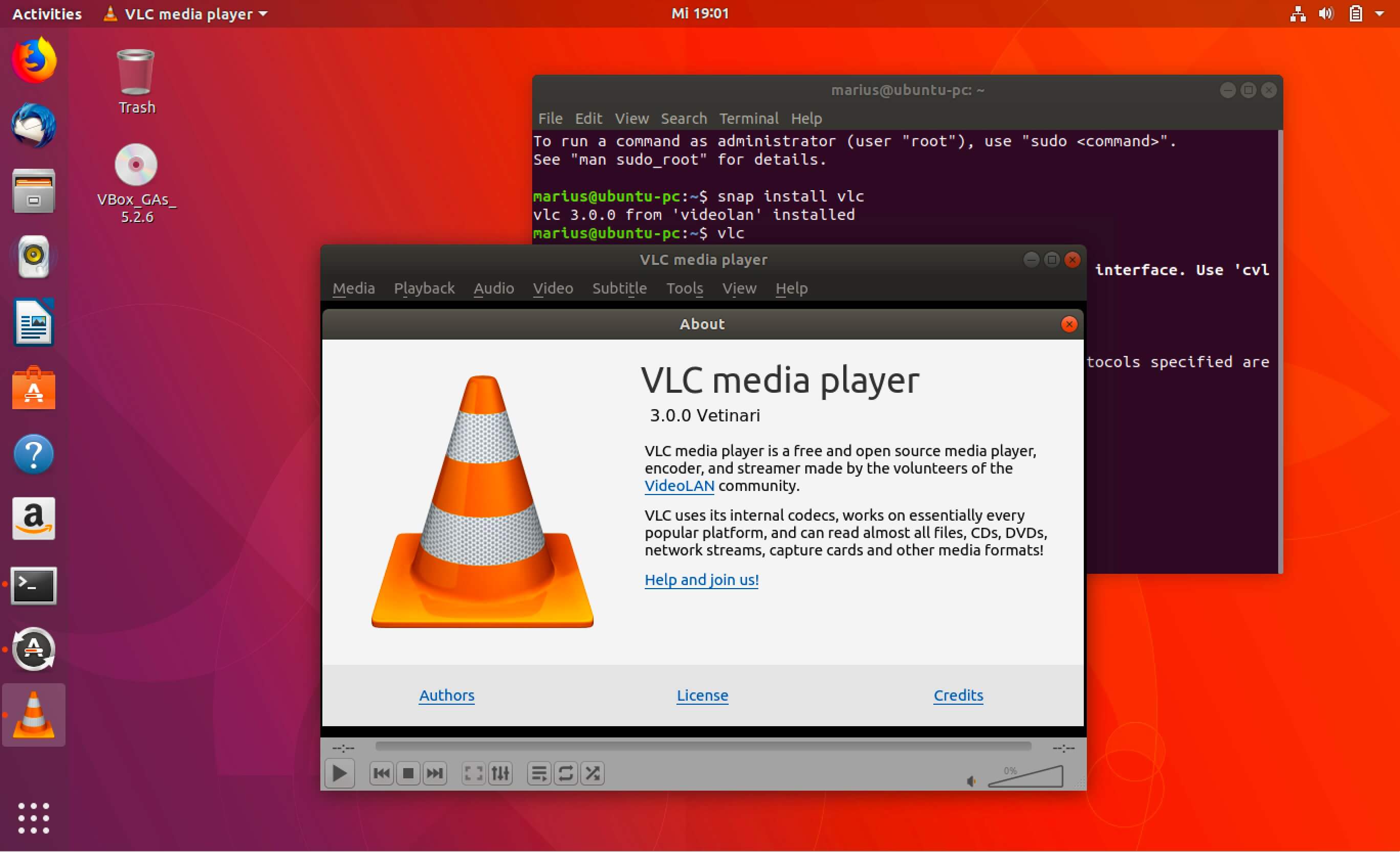 vlc media player for linux