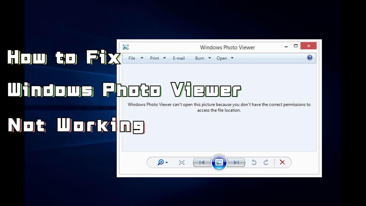 windows photo viewer cant open