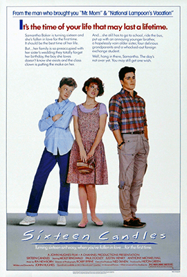 best romantic movies 80s Sixteen Candles