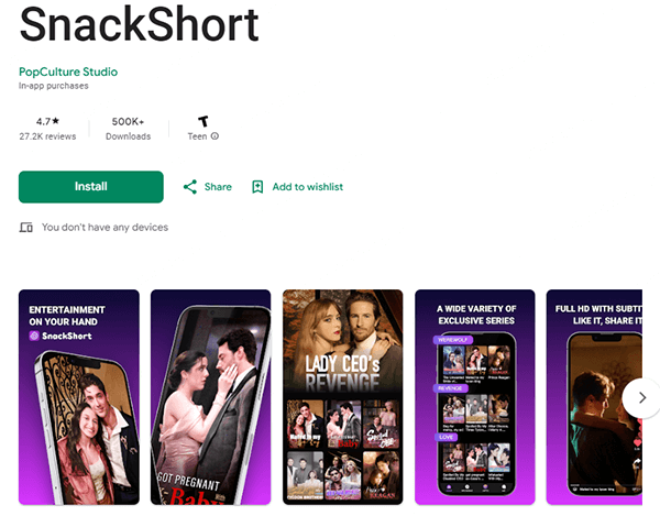 apps like reelshort snackshort