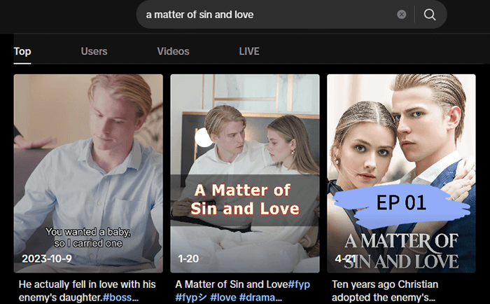 watch a matter of sin and love online free tiktok