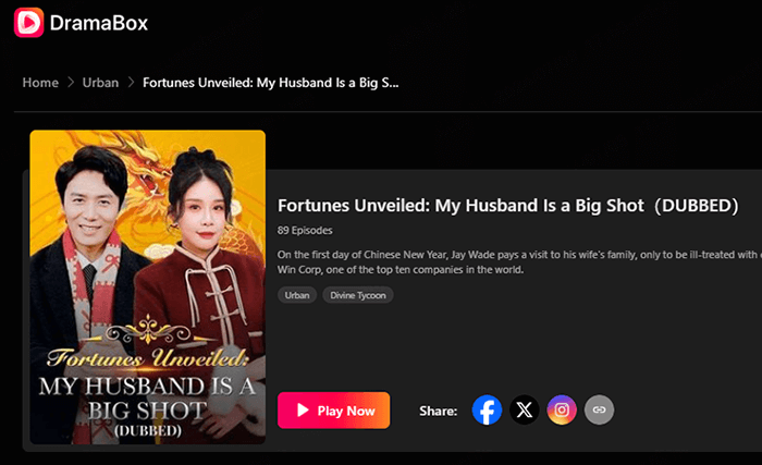 watch fortunes unveiled my husband is a big shot full movie online dramabox