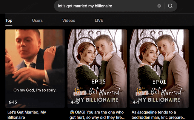 watch let's get married my billionaire tiktok