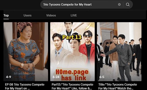 watch trio tycoons compete for my heart eng sub tiktok