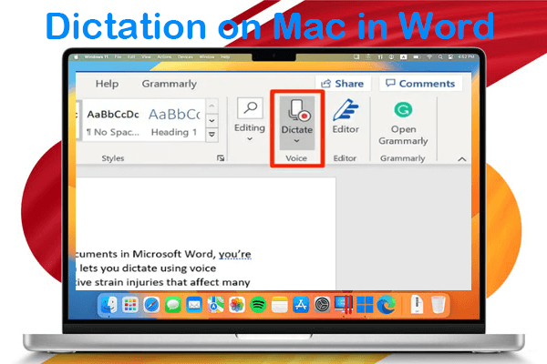 dictation on mac in word