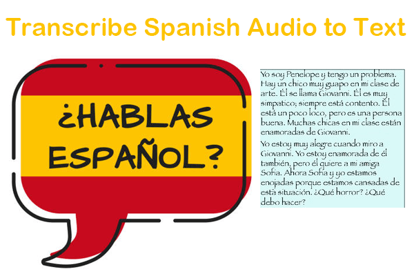 transcribe spanish audio to text